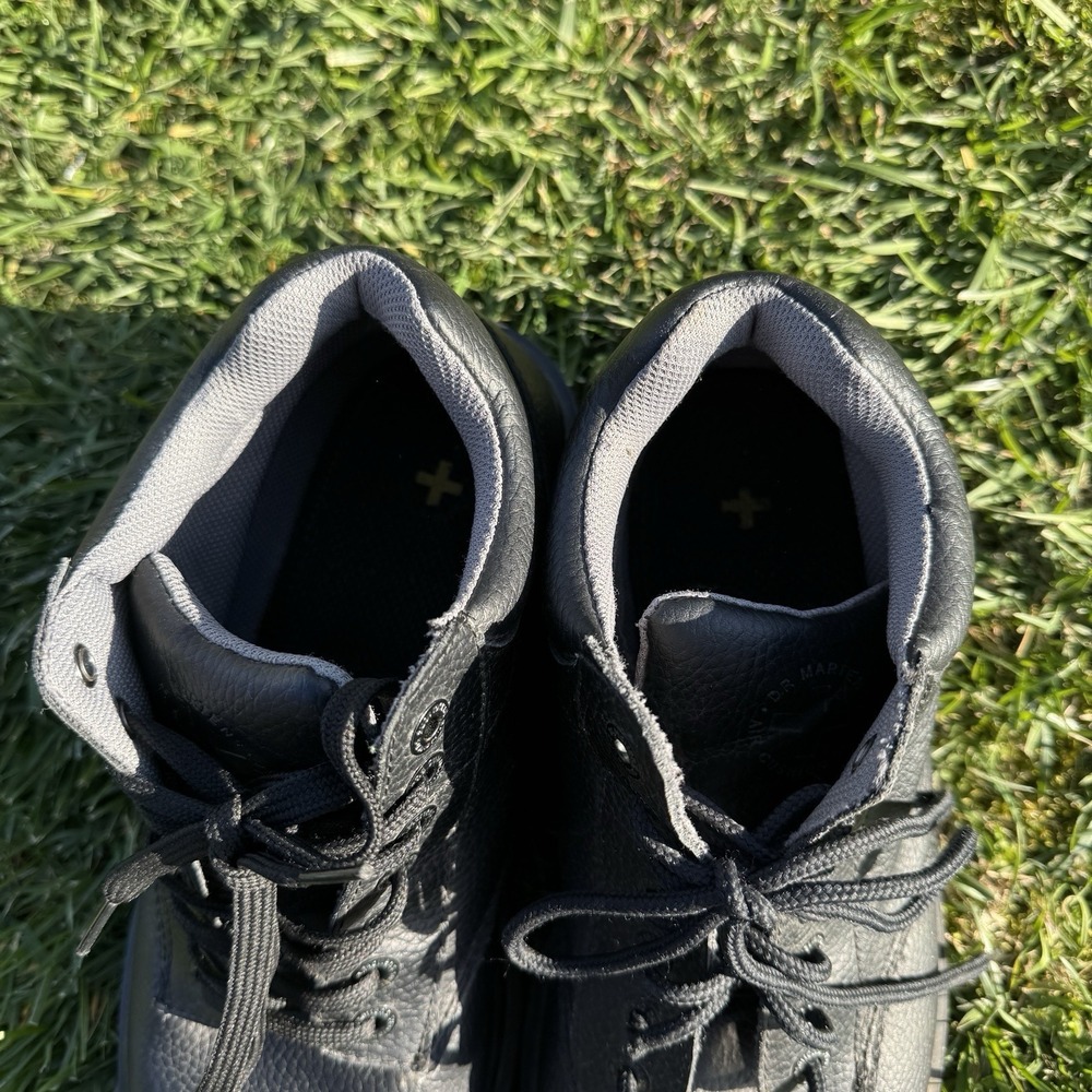 Dr. Martens Harrisfield Boots Mens Size 12 Black Leather Work Combat Cushioned - Picture 3 of 6